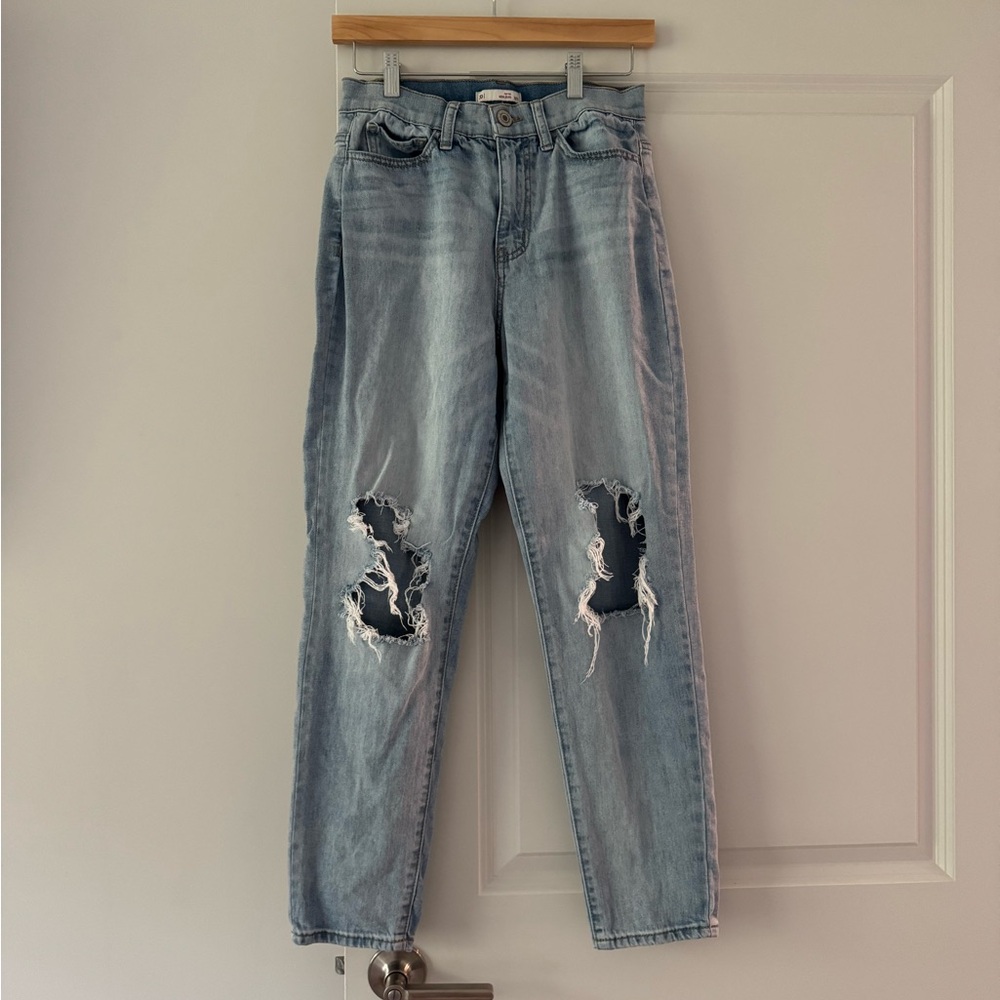 SO Light Blue Distressed Women Jeans